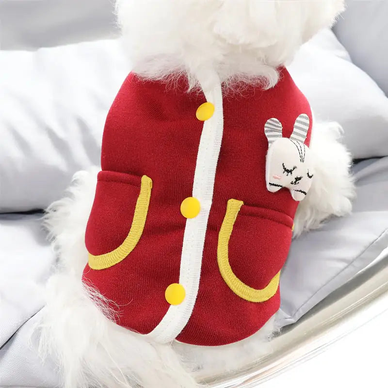 Rabbit Cardigan Sweater for Puppy Dog Clothes