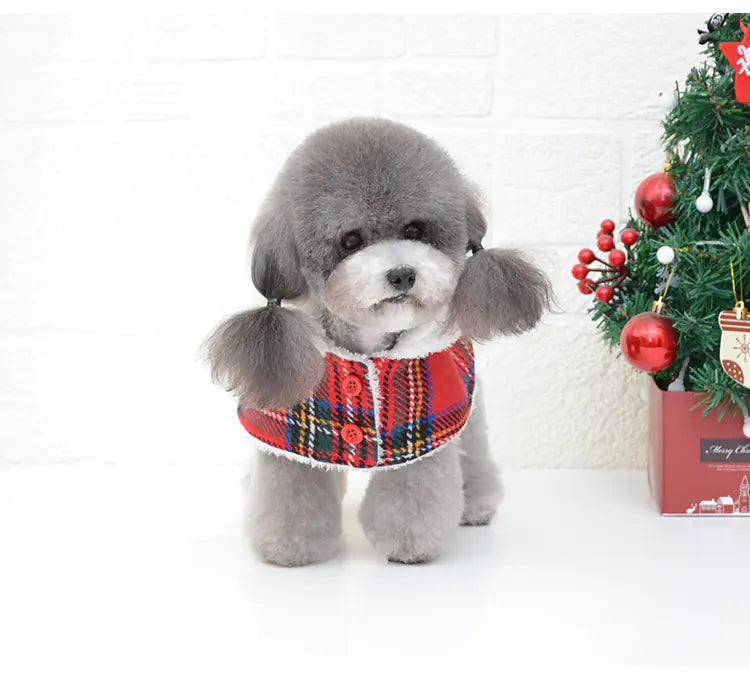 Festive Red Turtleneck Pet Sweater