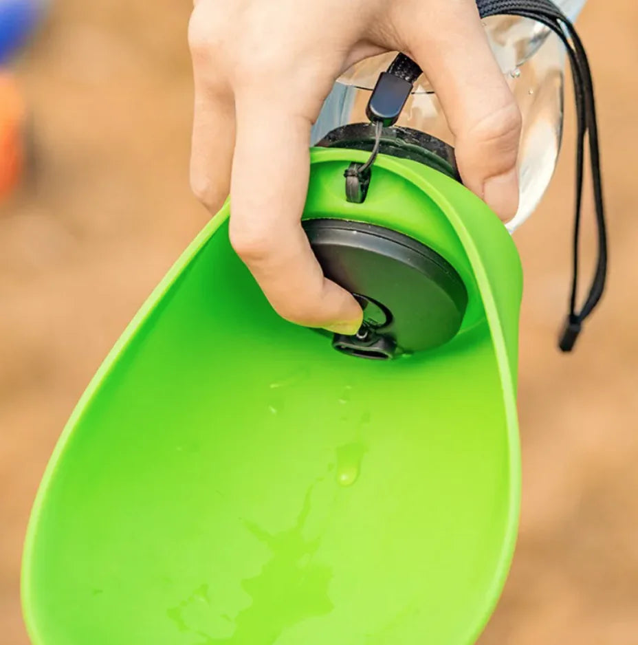 Portable Pet Water Bottle with Bowl