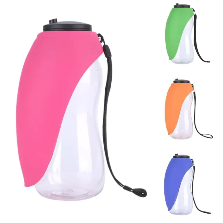 Portable Pet Water Bottle with Bowl
