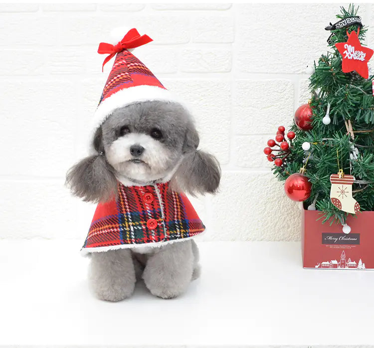 Festive Red Turtleneck Pet Sweater