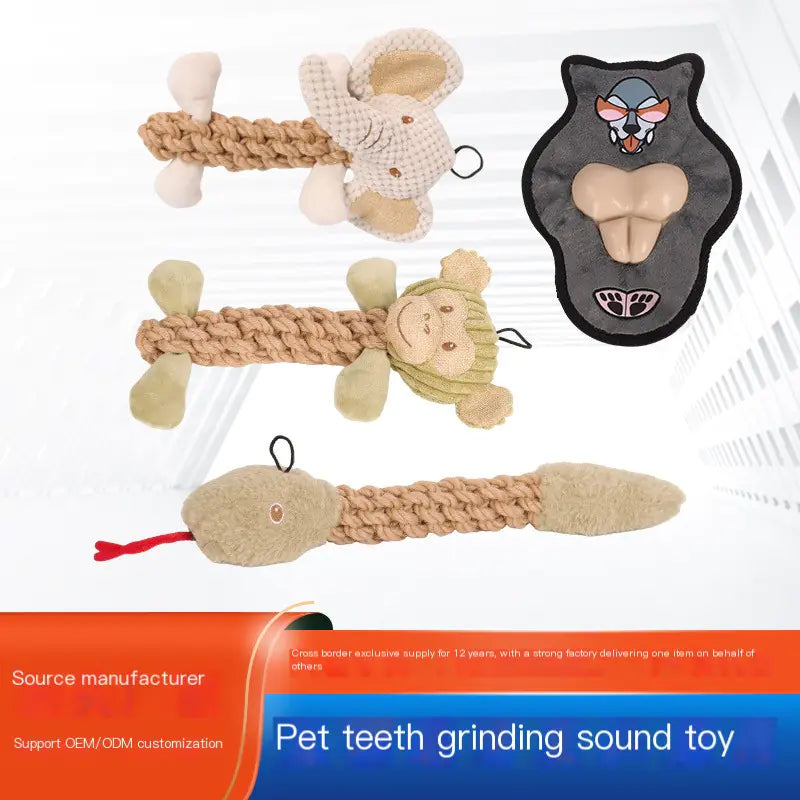 Tough Knot Chew Toy for Pets - Cotton Design