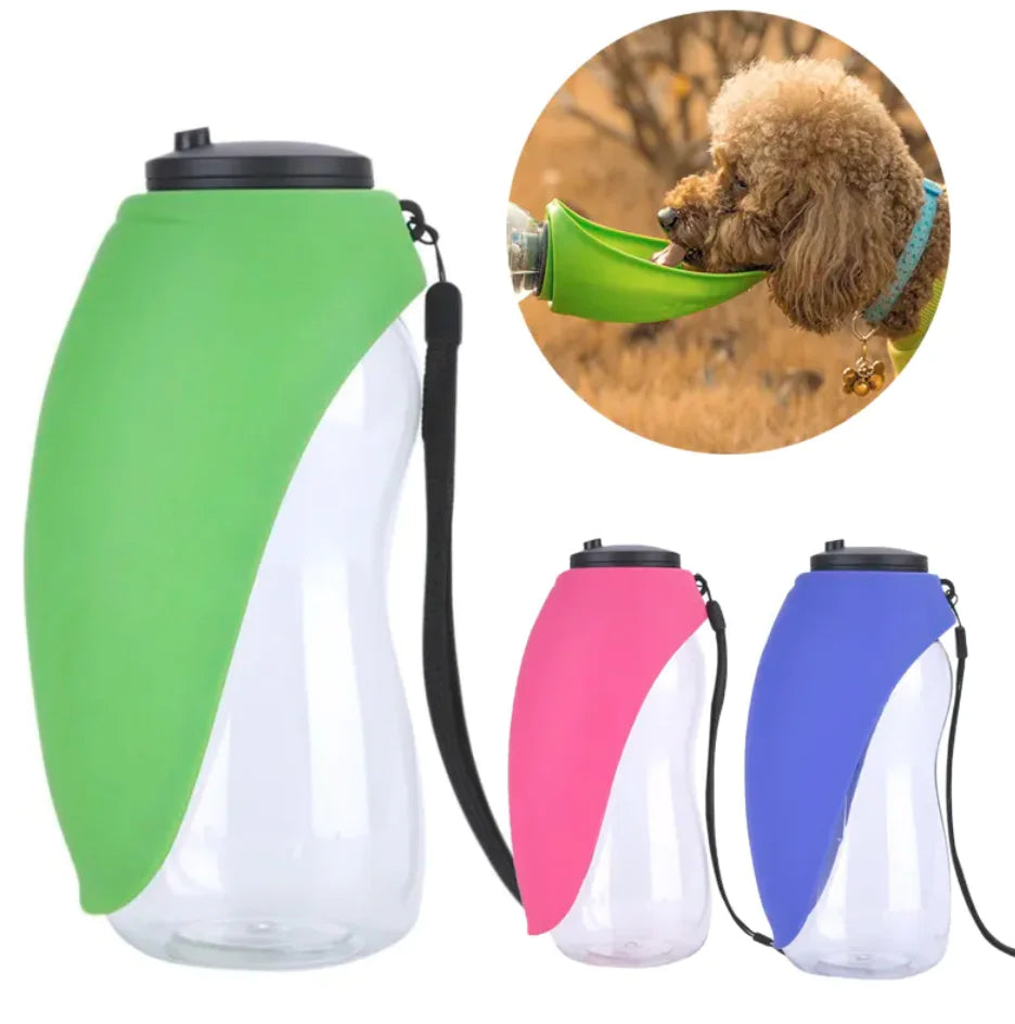 Portable Pet Water Bottle with Bowl