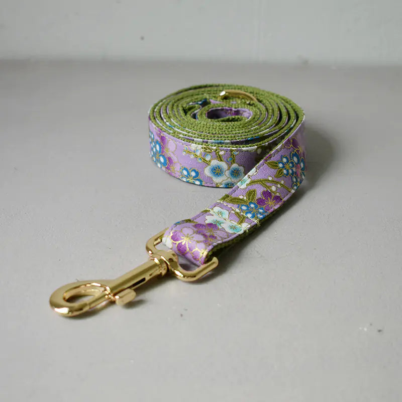 Purple Zephyr Dog Collar and Leash Set