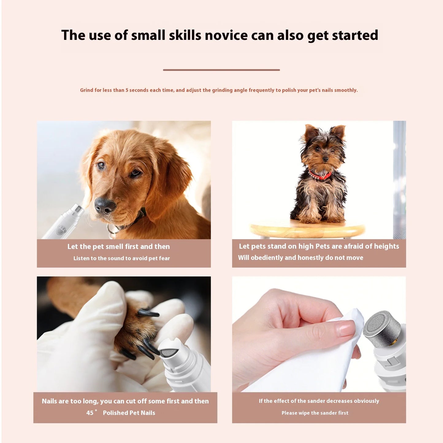 USB Charge & Trim Pet Nail Groomer